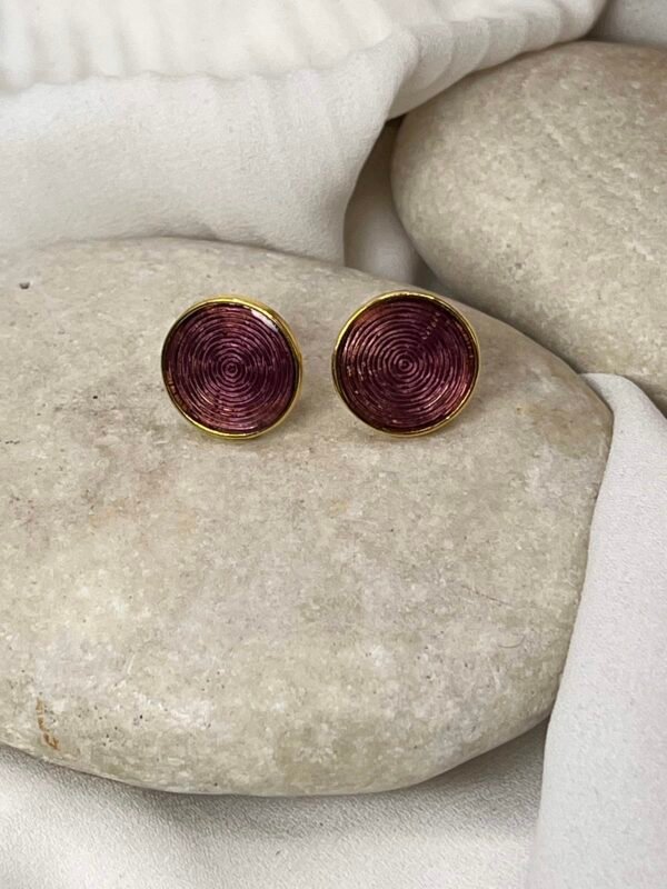 Καρφωτό Σκουλαρίκι Button Purple