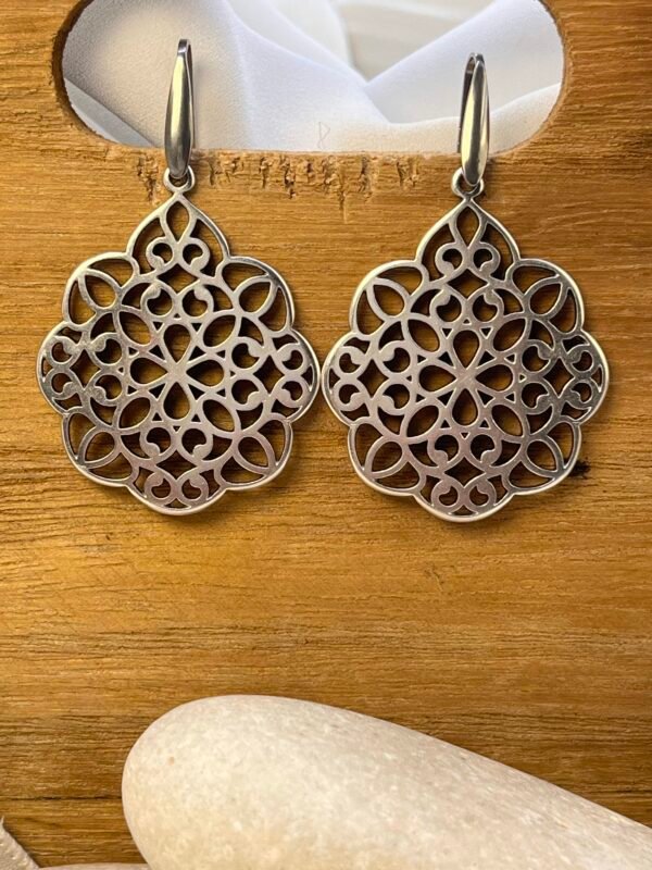 Κρεμαστό Σκουλαρίκι Filigree Silver