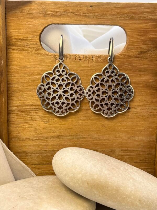 Κρεμαστό Σκουλαρίκι Filigree Silver