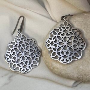 Κρεμαστό Σκουλαρίκι Filigree Silver