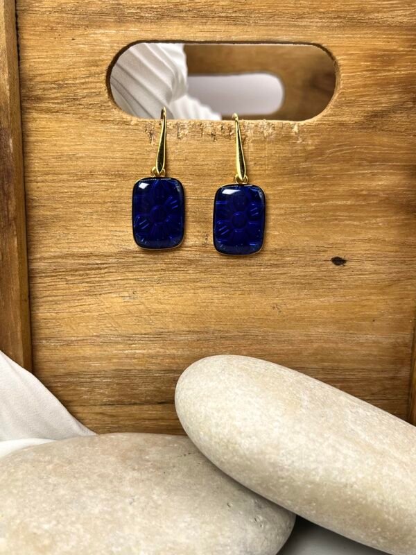 Κρεμαστό Σκουλαρίκι Glass Blue