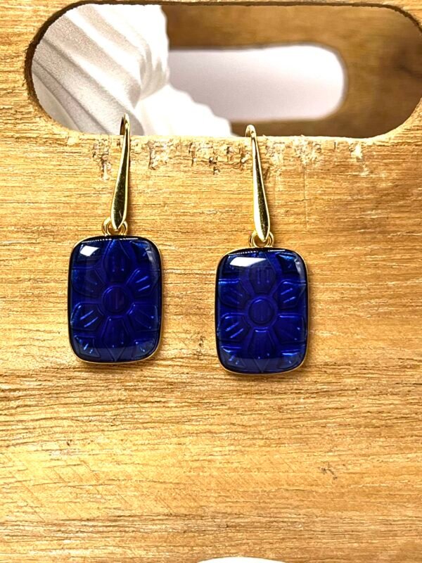 Κρεμαστό Σκουλαρίκι Glass Blue
