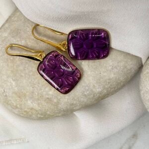 Κρεμαστό Σκουλαρίκι Glass Purple