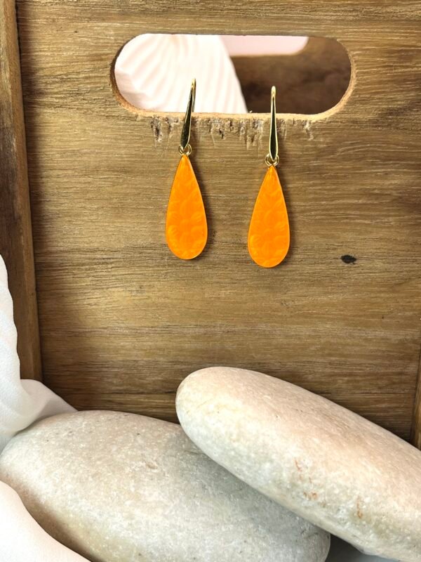 Κρεμαστό Σκουλαρίκι Glass Orange