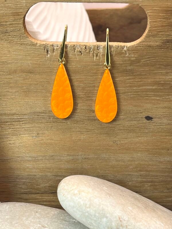 Κρεμαστό Σκουλαρίκι Glass Orange