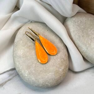 Κρεμαστό Σκουλαρίκι Glass Orange