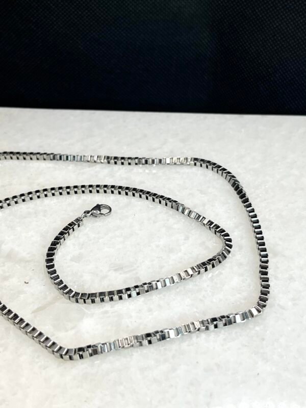 Αλυσίδα Κολιέ Chain Silver Square