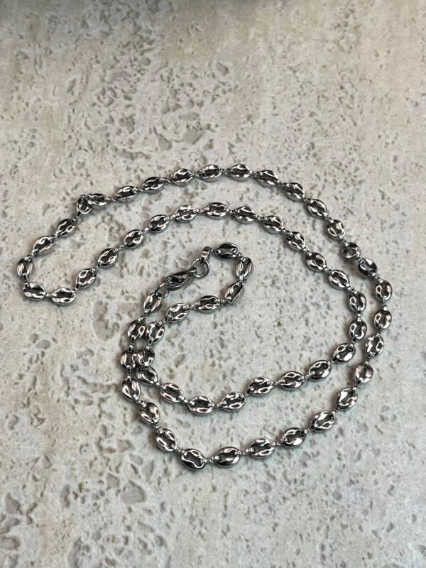 Αλυσίδα Κολιέ Chain Silver Coffee Beans