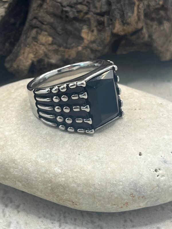 Ατσάλινο Δαχτυλίδι Skeleton Black
