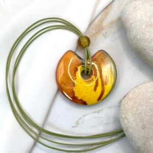 Κολιέ Αυξομείωσης Pebble Orange