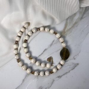 Κολιέ Howlite Olive II