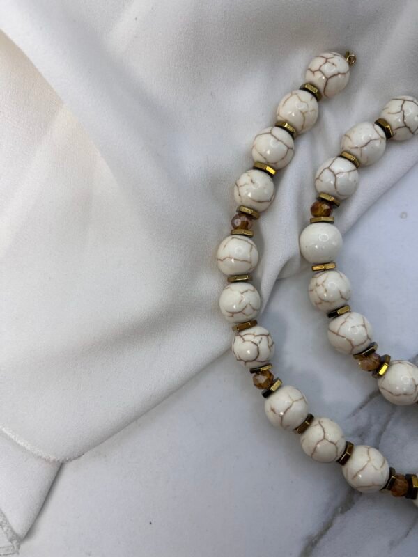 Κολιέ Howlite Olive II