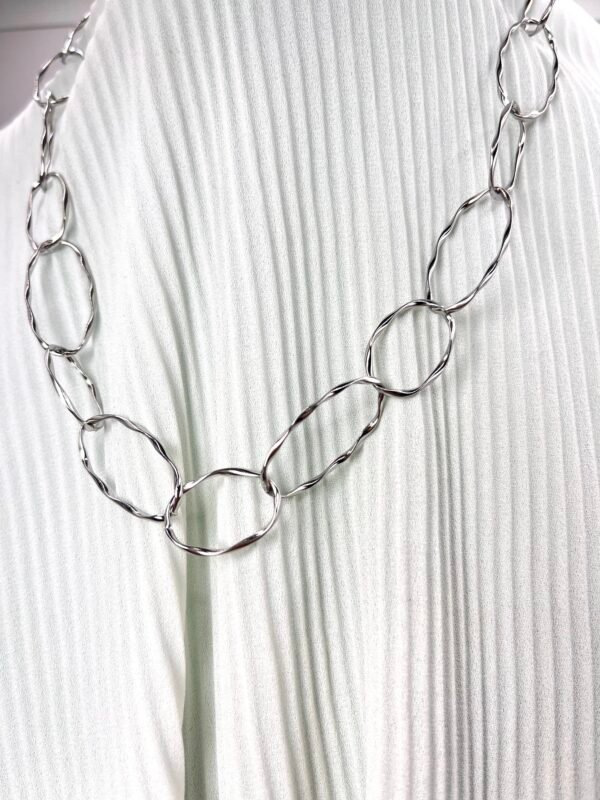 Ατσάλινο κολιέ Hammered Rings