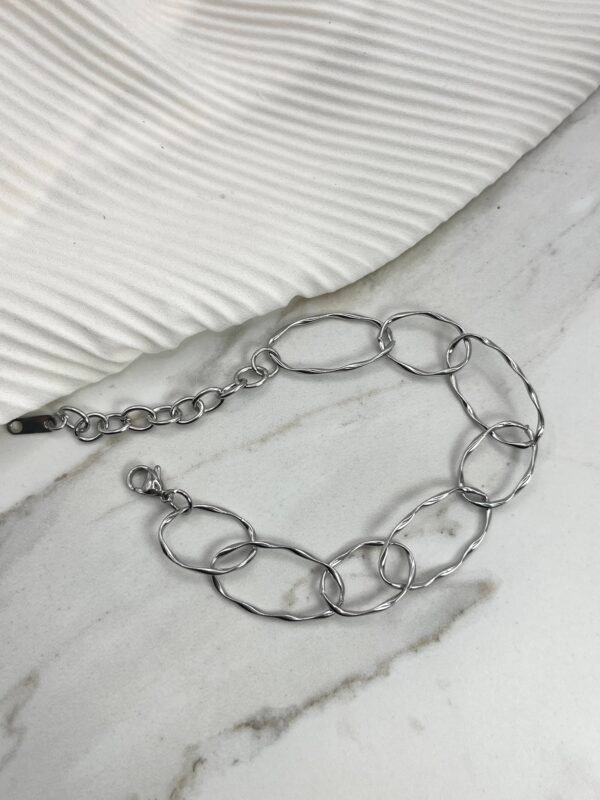 Ατσάλινο Βραχιόλι Hammered Rings