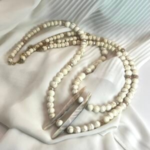Διπλό Κολιέ Howlite Shell I