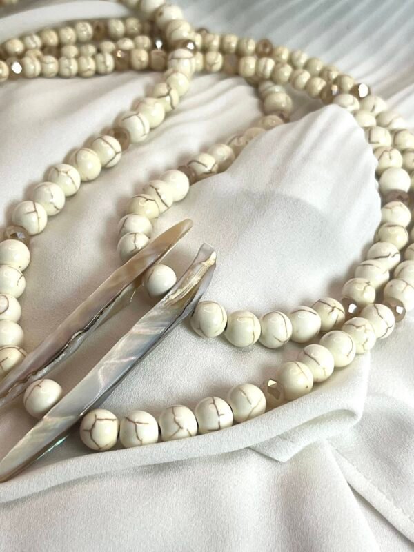 Διπλό Κολιέ Howlite Shell I