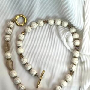 Κοντό Κολιέ Howlite Crystal