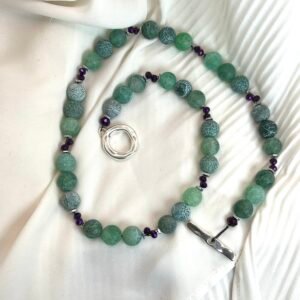 Κοντό Κολιέ Achates Green Violet