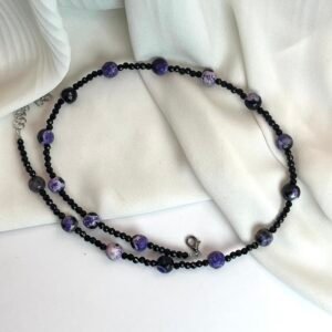 Κοντό κολιέ Black Lilly