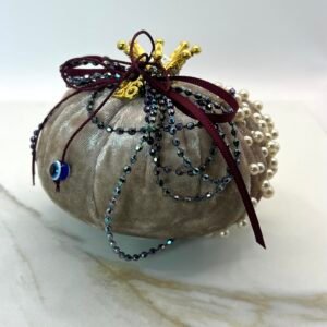 Γούρι Κολοκύθα Βελούδινη Μπεζ